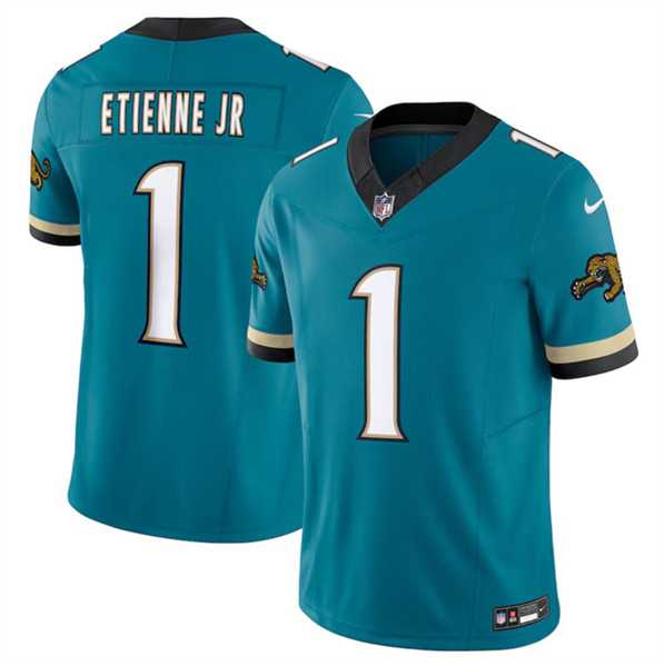 Men & Women & Youth Jacksonville Jaguars #1 Travis Etienne JR Teal 2024 F.U.S.E. Prowler Throwback Vapor Limited Football Stitched Jersey